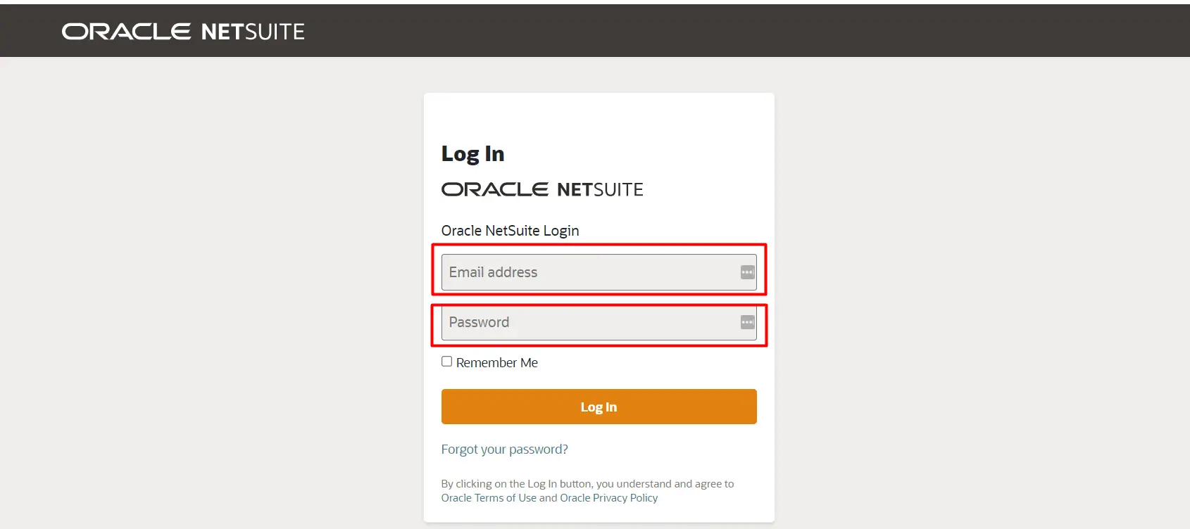 Login to your NetSuite account.
