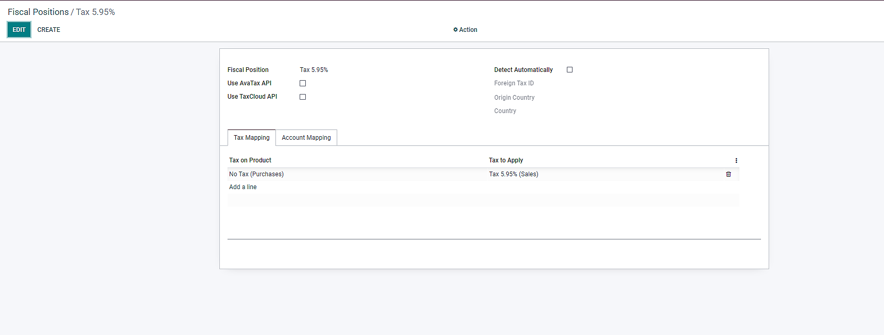 chart of accounts odoo click on “Create” once done.