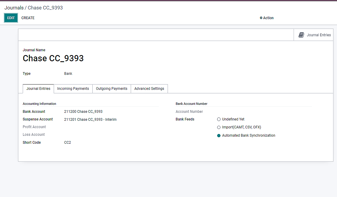 chart of accounts odoo Add the details as required and Click on the “Create” button.