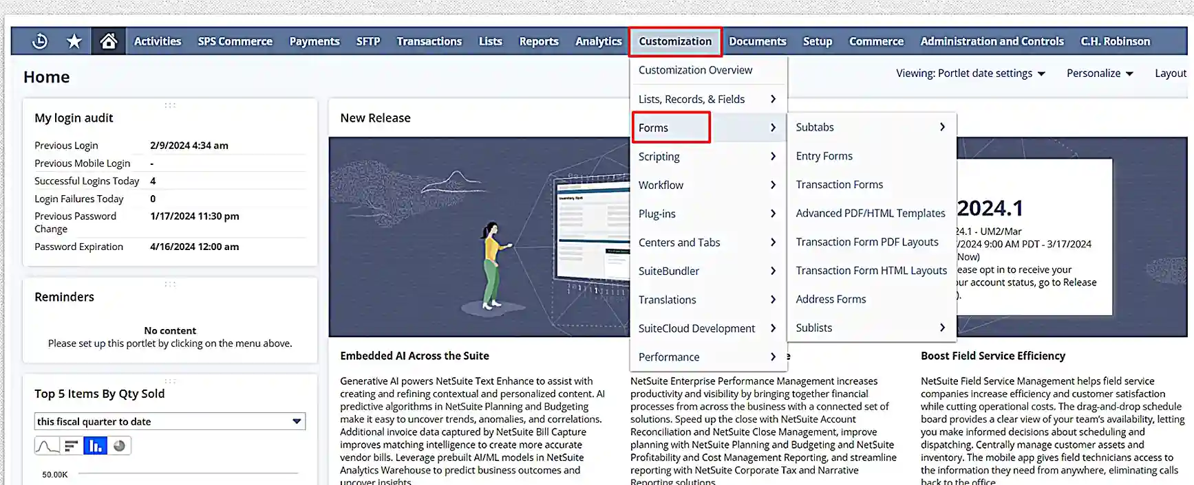 netsuite suitesuccess implementation Forms