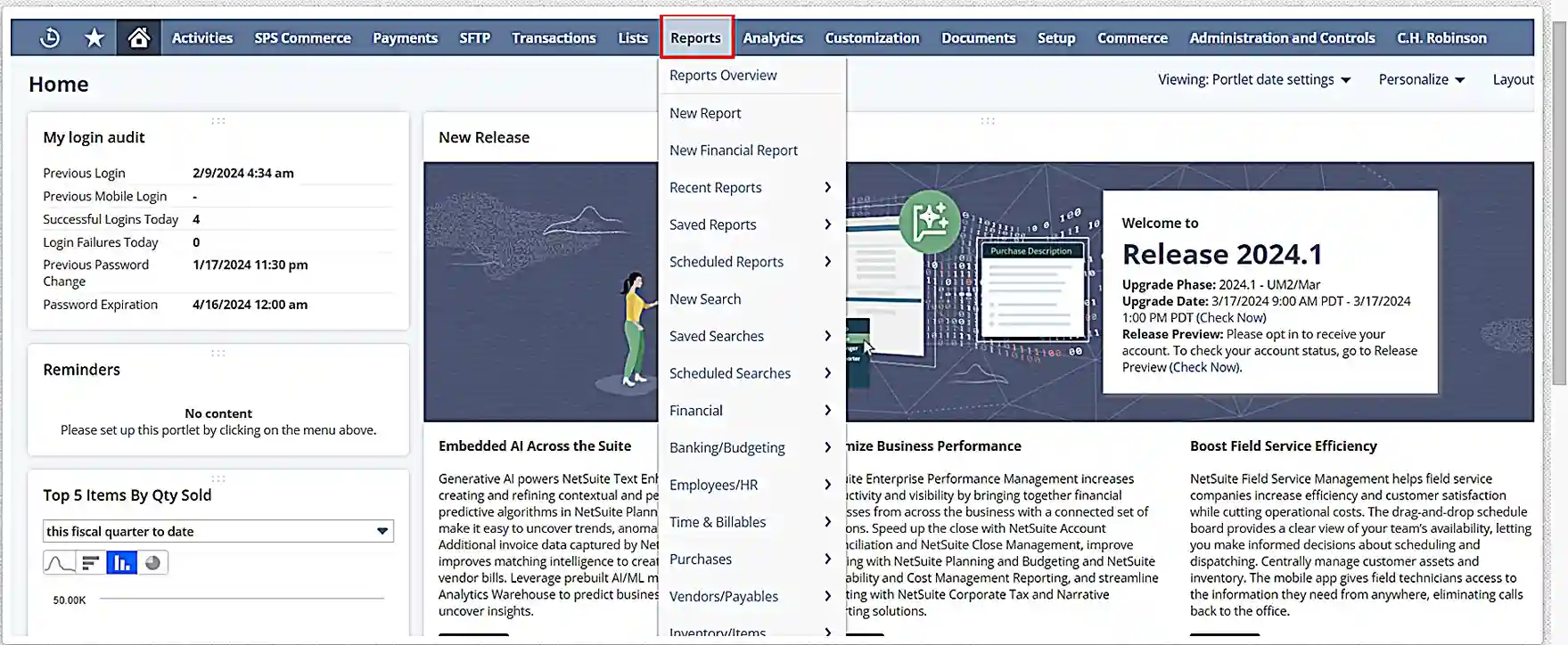 netsuite suitesuccess implementation Reports