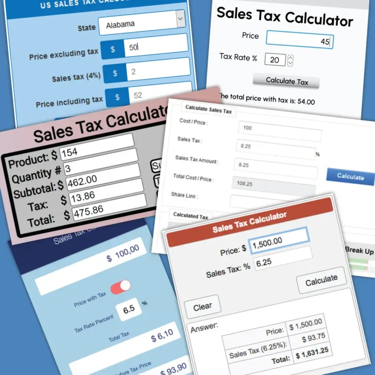 Sales Tax Calculators