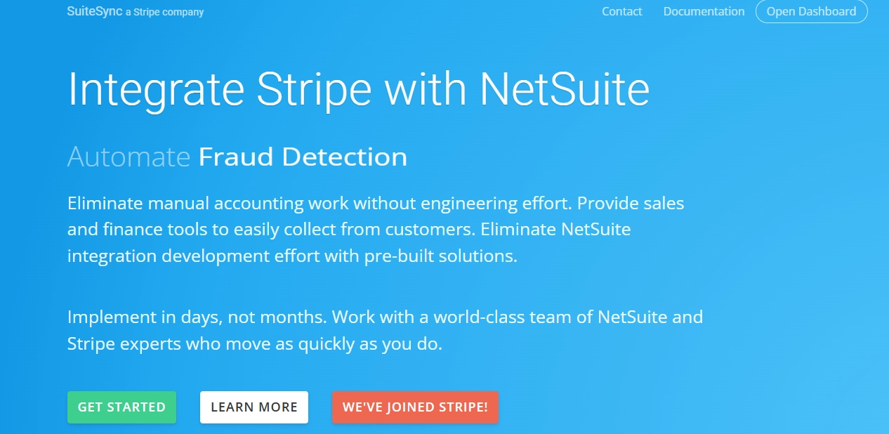 Stripe NetSuite connector (SuiteSync)