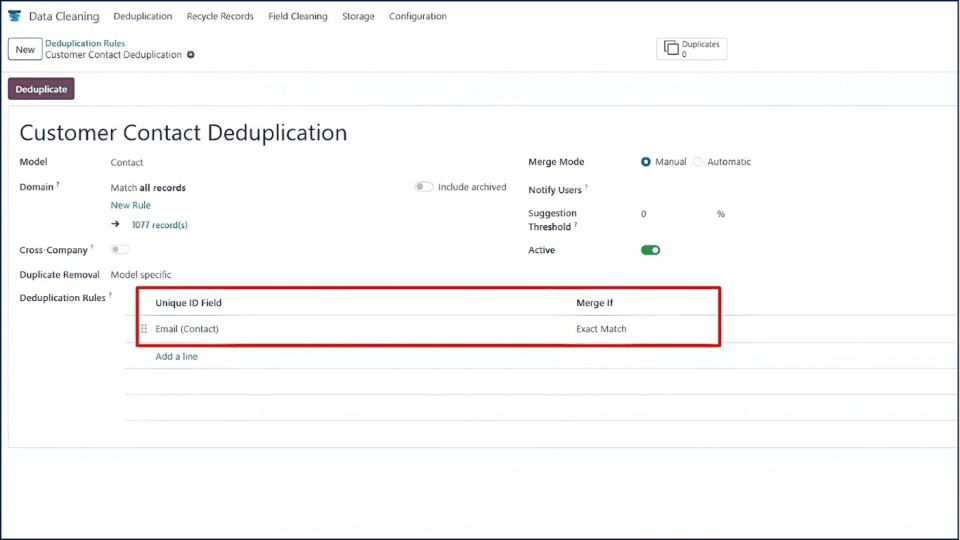 Odoo to flag contacts
