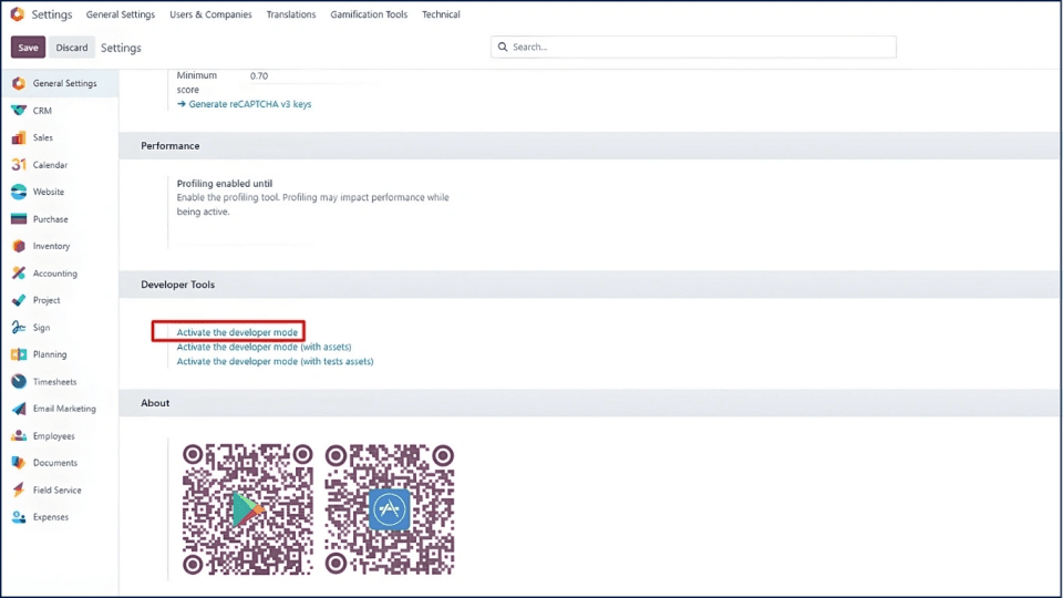 Enable Developer Mode: