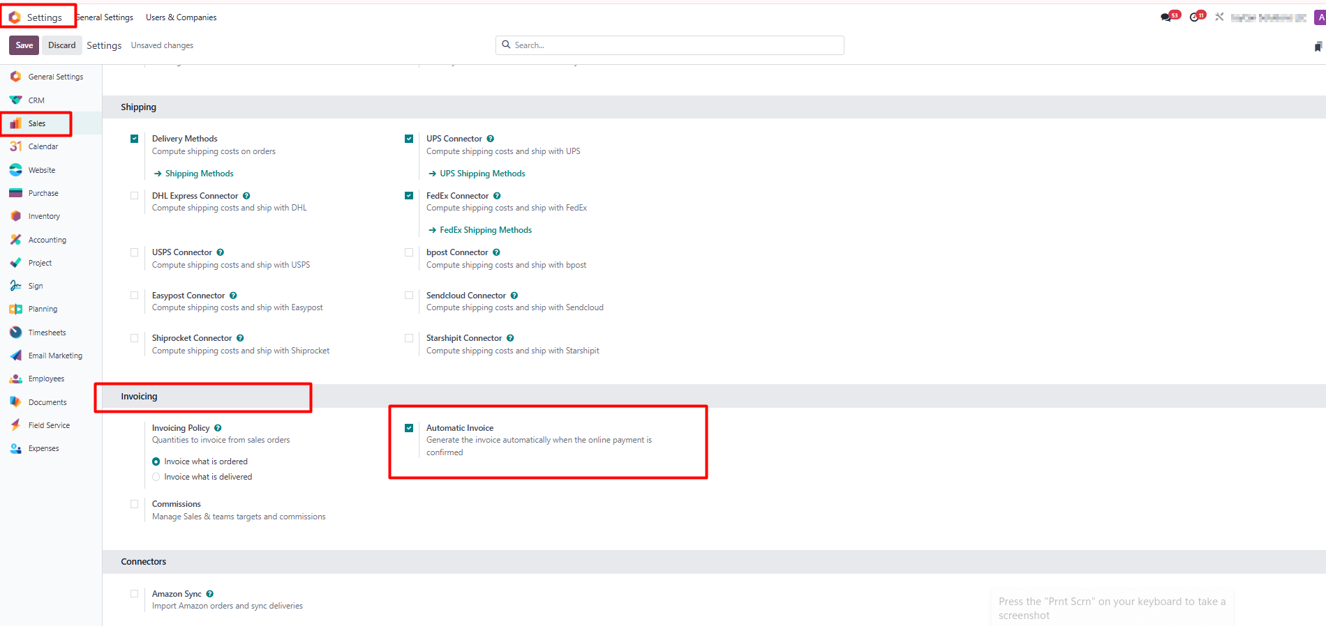 Odoo Invoice Automation