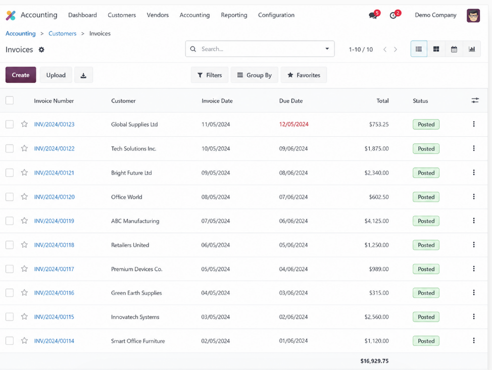 Odoo Invoice Automation
