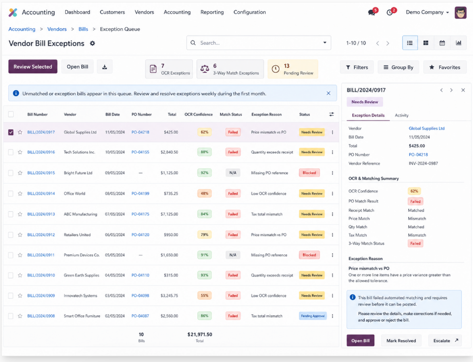 Odoo Invoice Automation