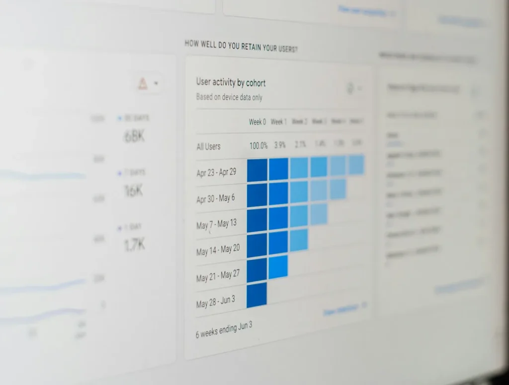 Data matching table on a screen representing received-not-billed and purchasing reconciliation